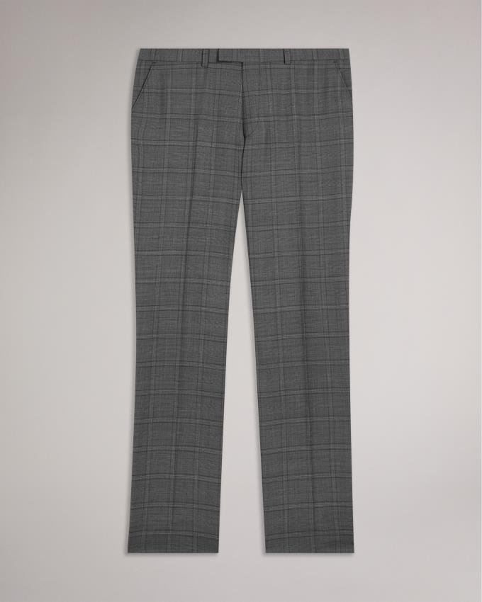 Pantalon Ted Baker Wool Check Suit Grise Homme | RIS-42572061